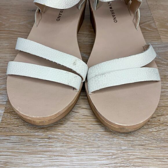 Lucky Brand Hecilia Leather Wedge Strappy Sandals - Picture 7 of 12